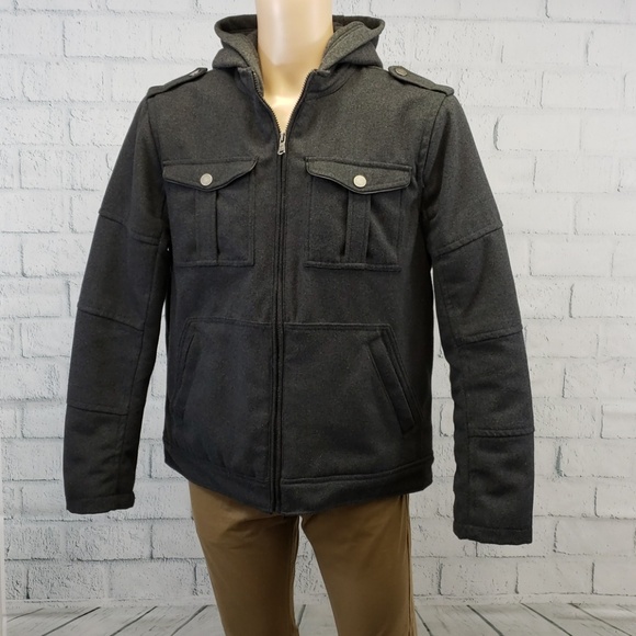 Carbon Other - Carbon Charcoal Gray Men's Coat w/Hood (L)